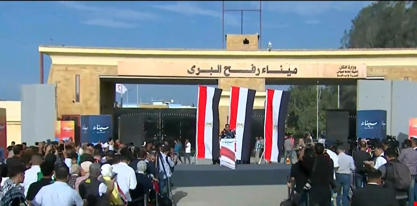 رسائل ضياء رشوان خلال المؤتمر الصحفي بمعبر رفح
