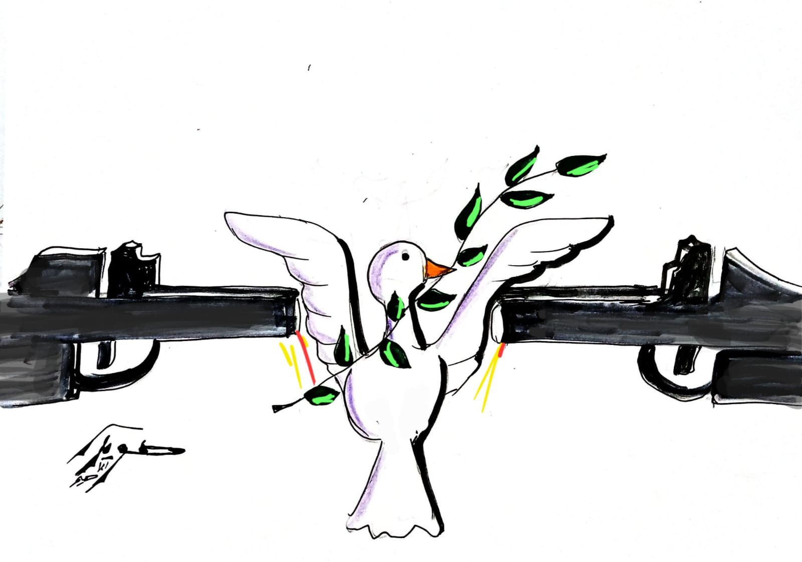 كاريكاتير وقف اطلاق النار