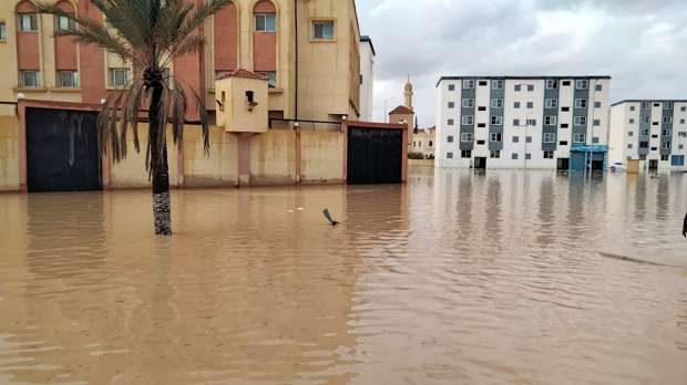 سيول شديدة في مرسى علم
