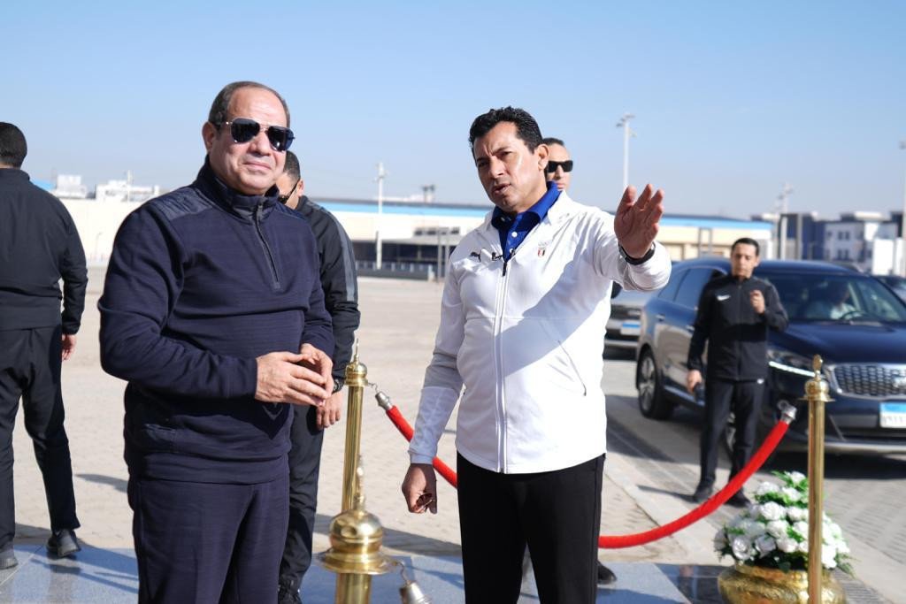 الرئيس السيسي يتفقد مدينة مصر الدولية للألعاب الأوليمبية