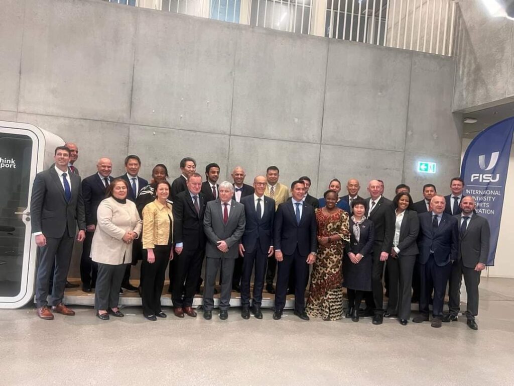 وزير الرياضة يشهد احتفال الإتحاد الدولي للرياضة الجامعية بسويسرا لمرور 75 عام علي تأسيسه