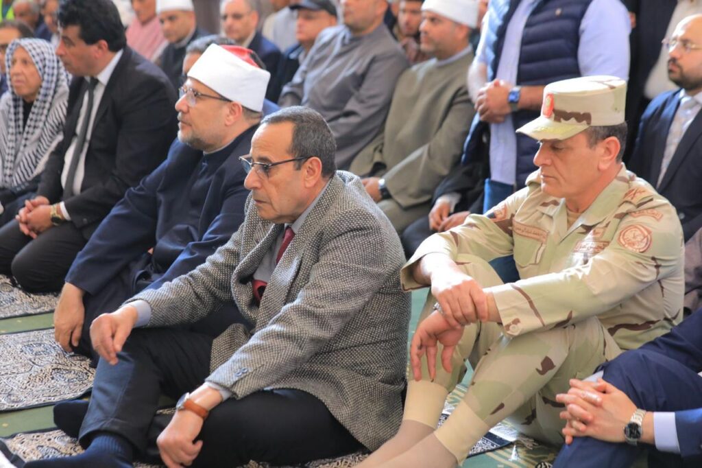 بالصور.. وفد وزاري يفتتح مسجد وسيم العرجانى بالشيخ زويد