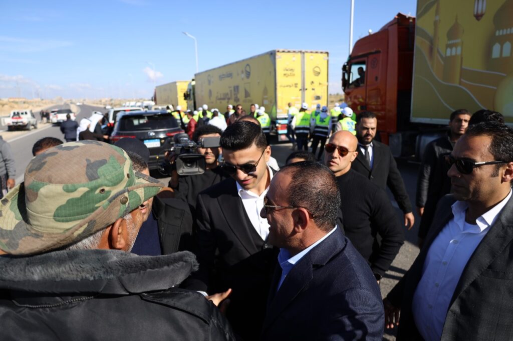 بالصور.. وفد وزاري يفتتح مسجد وسيم العرجانى بالشيخ زويد