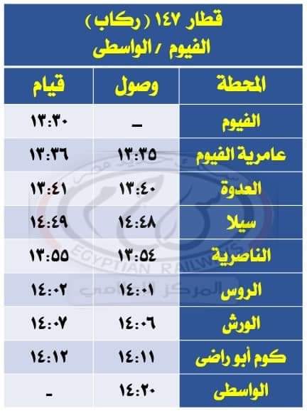 السكة الحديد : تعديل مواعيد بعض القطارات على بعض الخطوط تزامناً مع بداية شهر رمضان