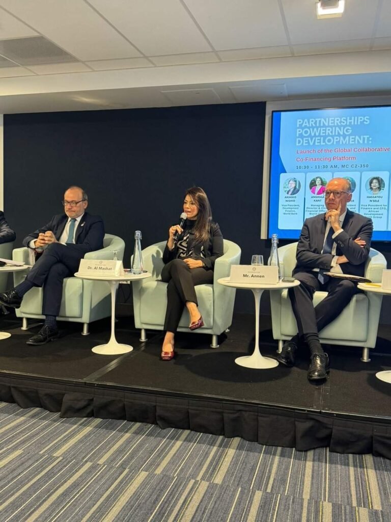 المشاط تشارك في إطلاق منصة التمويل المشترك بين 10 بنوك تنمية
