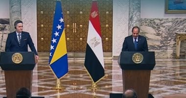 كلمة الرئيس السيسى خلال مؤتمر مع رئيس مجلس رئاسة البوسنة والهرسك (إنفوجراف)