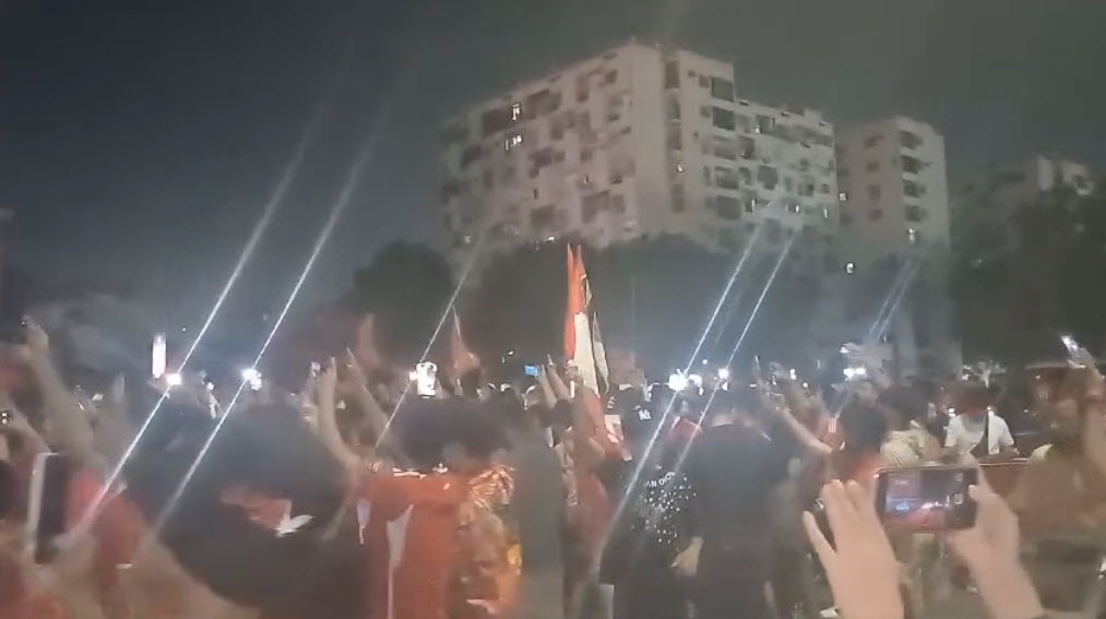 هتافات الأهلي والترجي تدعم فلسطين من داخل أستاذ القاهرة