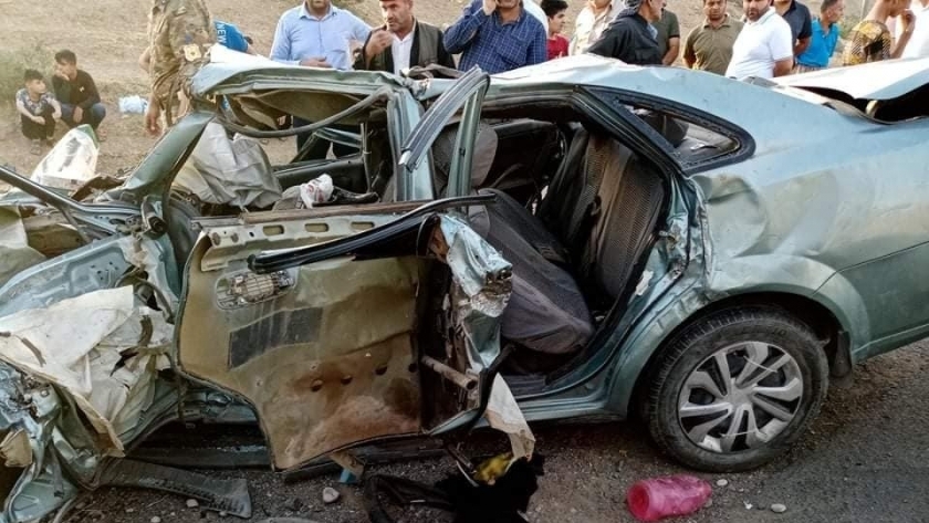 حادث تصادم بالسيارة