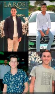 الأربع شباب الذين غرقوا اليوم 