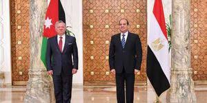 الرئيس المصري عبد الفتاح السيسي وملك الأردن عبدالله الثاني
