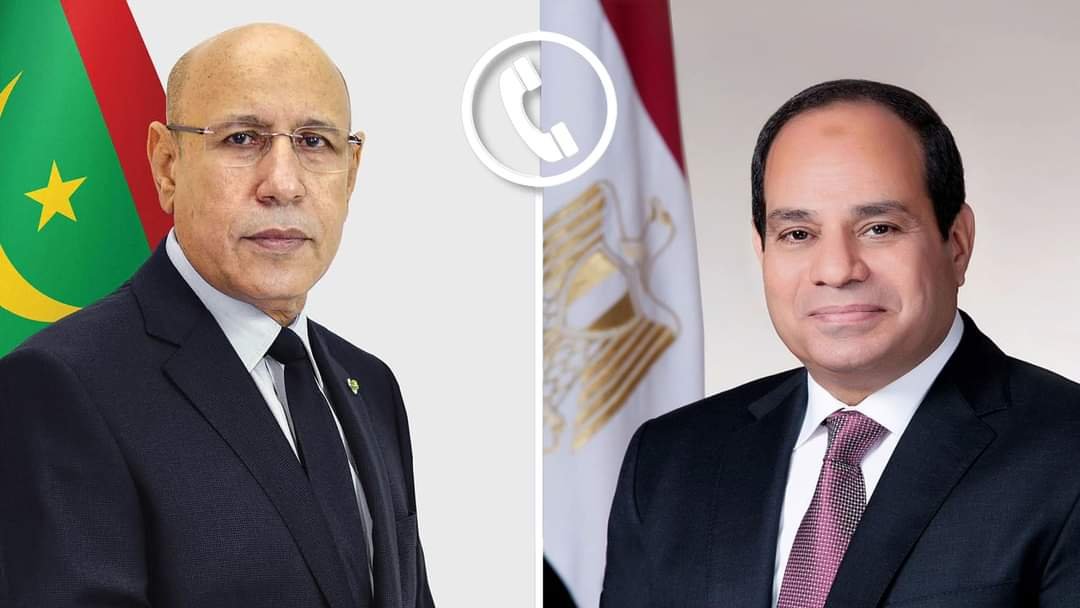 الرئيس السيسي يتلقى اتصالا هاتفيا من نظيره الموريتاني لتعزيز العلاقات الثنائية في مختلف المجالات بين البلدين