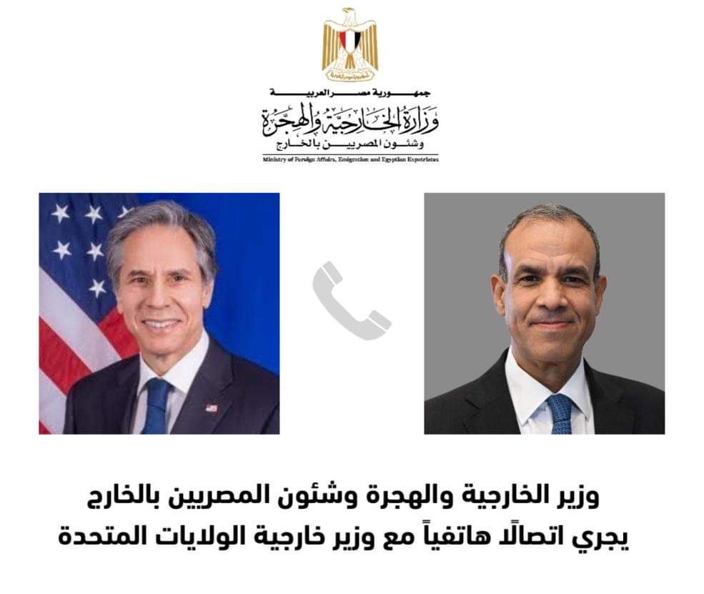 أنتوني بلينكن لـ وزير الخارجية المصري الولايات المتحدة ملتزمة بدعم الأمن المائي المصري