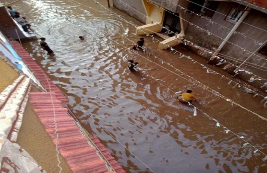 سقوط أمطار غزيرة بمحافظة المنوفية